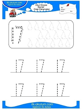 Çocuklar İçin Çizgi Çalışma Sayfaları 